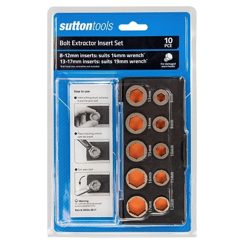Sutton M6040817 Bolt Extractor Insert Set - 10 Pcs