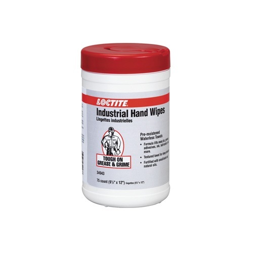 Loctite 34943 Industrial Chemical Cleaning Wipe - 75pull