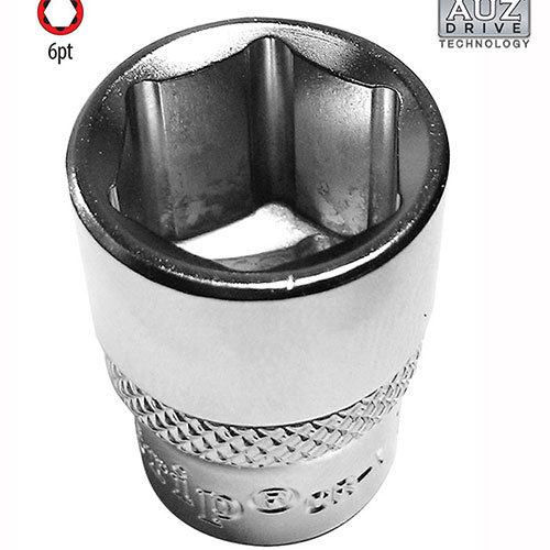 AuzGrip® 3/8" Square Drive 6 Point Socket 6mm