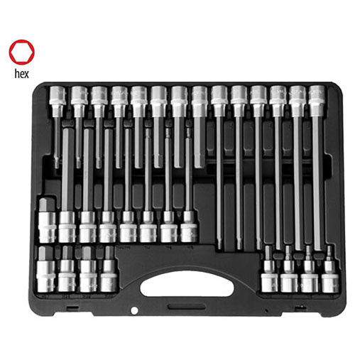 AuzGrip® 1/2" Square Drive In-Hex Bit Socket Set, 30 Pieces