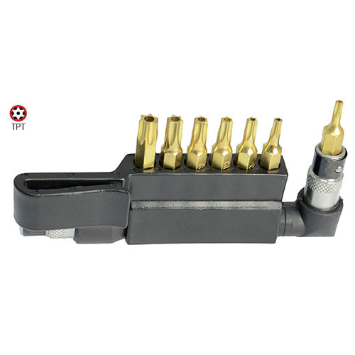 AuzGrip® 1/4" Shank Tamperproof Torx Bit Set, 8 Pieces