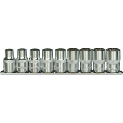 AuzGrip® 1/4" Square Drive 12 Point Socket SAE Set, 9 Pieces