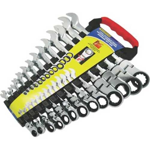 AuzGrip® Flexible Ratchet Spanner Imperial Set, 13 Pieces