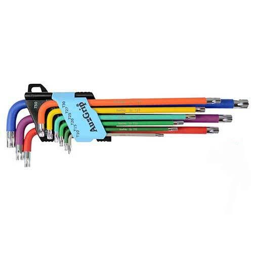 AuzGrip® Extra Long Torx Key Set Anti Slip Set, 9 Pieces