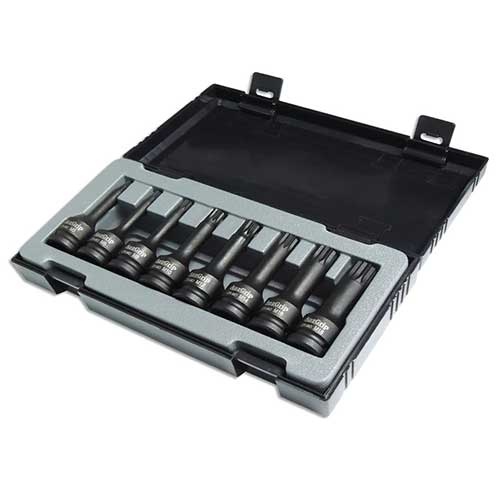 AuzGrip® 1/2'' Sq. Drive Impact Triple Sq. Bit Socket Set 78mm, 8Pcs.