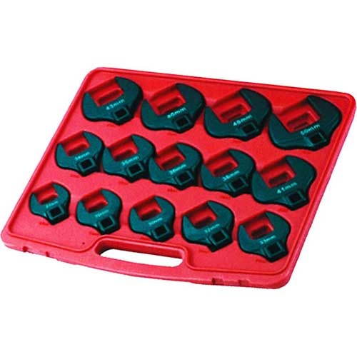 AuzGrip® 1/2'' Sq. Drive Impact Crowfoot Open-End Spanner Set, 14 Pcs.