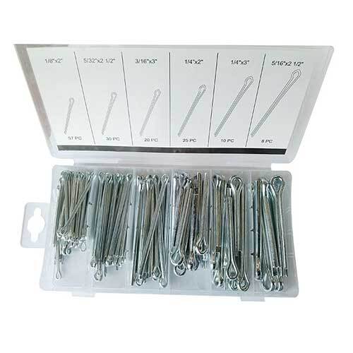 Grip® Large Cotter (Split) Pin Assortment Imperial Set, 144 Pieces