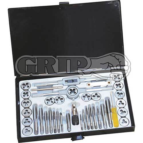 Grip® Tungsten Tap and Die Imperial Set, 40 Pieces