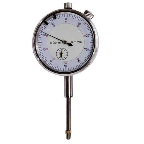 Grip® Dial Indicator 0 - 25mm Range .01mm Graduation