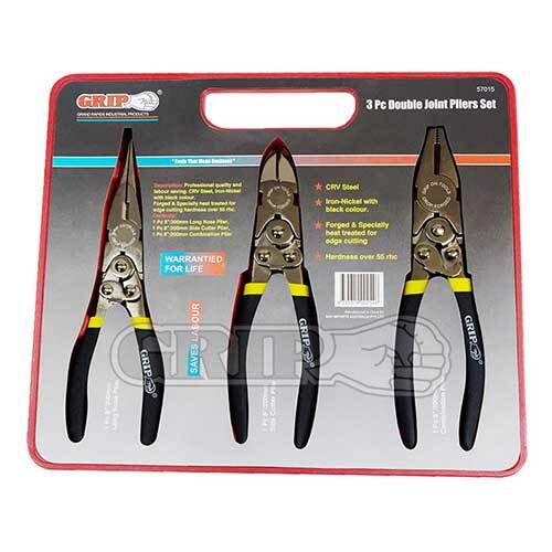 Grip® Double Joint Plier Set, 3 Pieces
