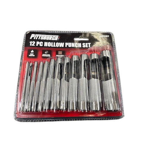 Pittsburgh Hollow Punch Set, 12 Pieces