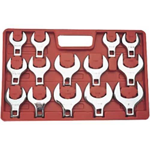 Grip® Jumbo Crowfoot Wrench Metric Set, 14 Pieces