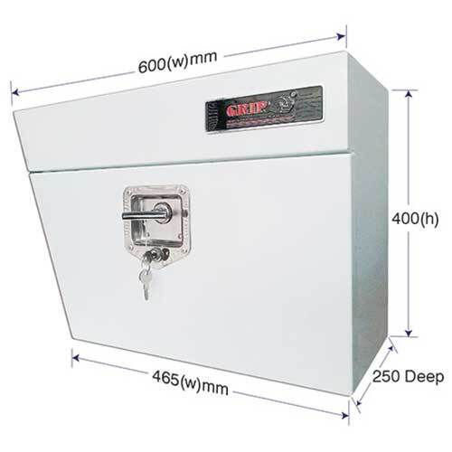 Grip® Steel Under Ute Tool Box Left Hand Side 600 x 250 x 400mm