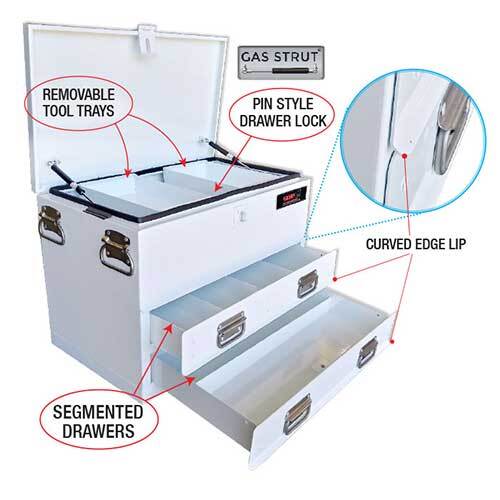 Grip® Steel Ute Tool Box 702 x 404 x 480mm (2 Drawer)