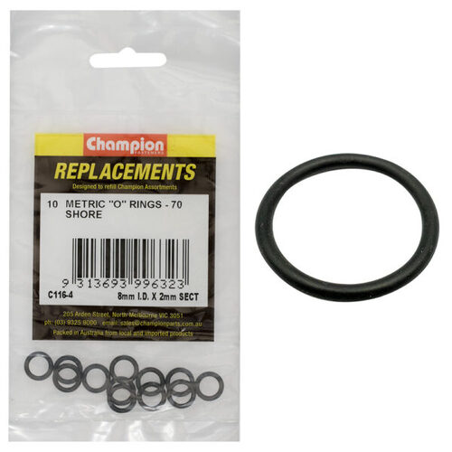 Champion C116-4 O-Ring Refill Metric 8 x 2mm - 10/Pack