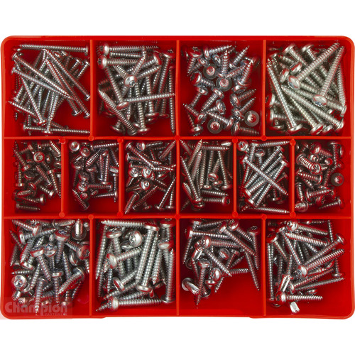 Champion CA1776 Pan Head Torx Self-Tapping Screw Assortment Kit, 425 Pieces