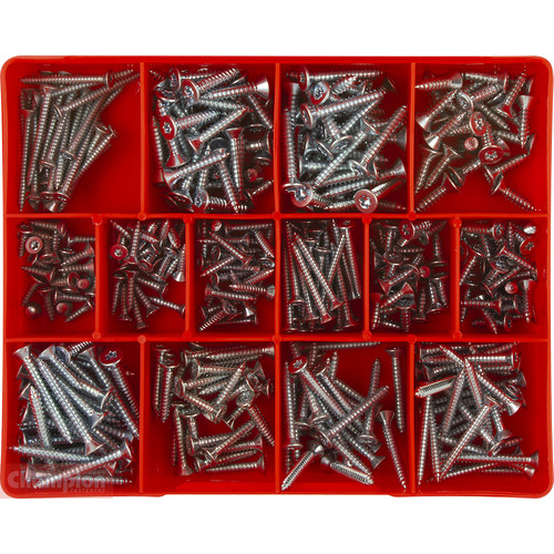Champion CA1778 Countersunk Torx Self-Tapping Screw Assortment Kit, 425 Pcs
