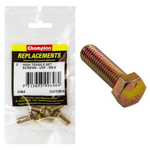 Champion C120-5 3/4 x 5/16" UNF Set Screw , 5-Pack