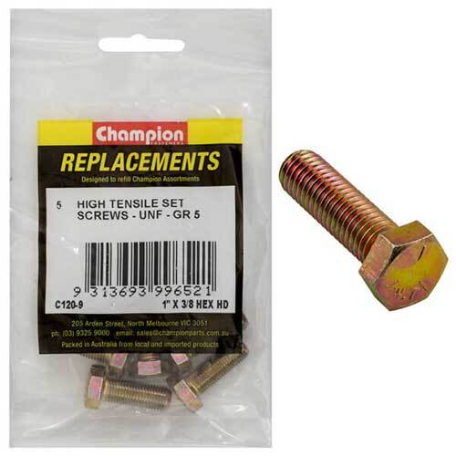 Champion C120-9 1 x 3/8" UNF Set Screw , 5-Pack