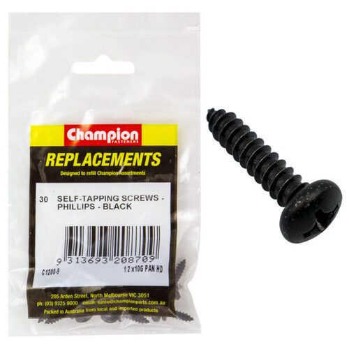 Champion C1200-9 Pan Head Self Tapping Screw 4.8 x 13mm - 30/Pack