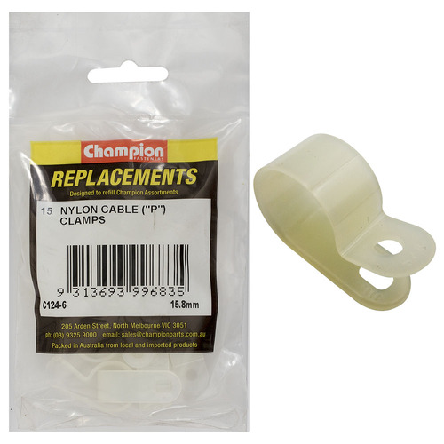 Champion C124-6 Nylon Cable Clamp 15.8mm -  15/Pack