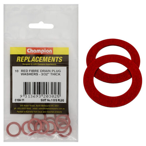Champion C150-11 Fibre Washer Suit No.1 O/S Plug - 10/Pack