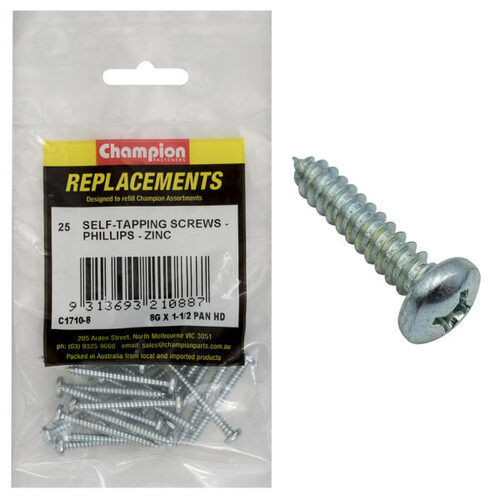 Champion C1710-8 Pan Head Self Tapping Screw 4.2 x 38mm - 25/Pack