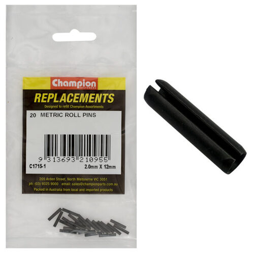 Champion C1715-1 Metric Roll Pin 2.0 x 12mm - 20/Pack