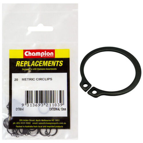 Champion C1760-4 Circlip External 12mm - 20/Pack