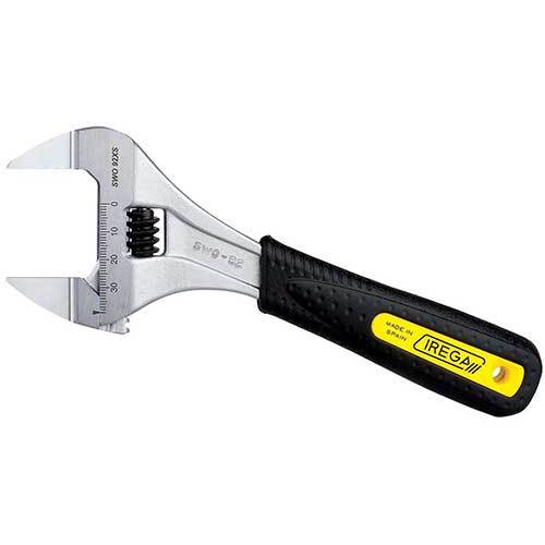 Irega - 6" (150mm) Adjustable Wrench Chrome Super Wide Opening Xtra Slim