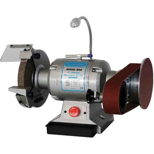 Linishall BG8/915 Bench Grinder 8" w/Linishing Attachment