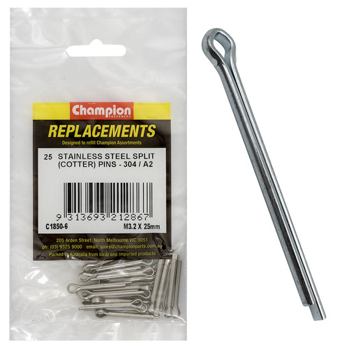 Champion C1850-6 Split Pin 3.2 x 25mm - 25/Pack