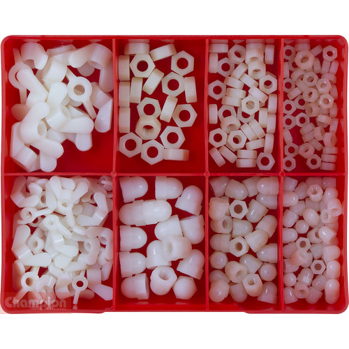 Champion CA1792 Nylon Wing, Dome, and Hex Nut Kit 255 Pcs
