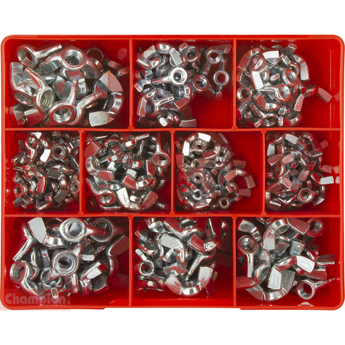 Champion CA1794 Wing Nut Metric and UNC Assortment Kit, 240 Pcs