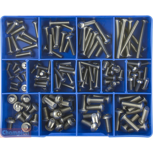 Champion CA1886 Pan TPX Torx Machine Screw Stainless Steel, 140 Pcs