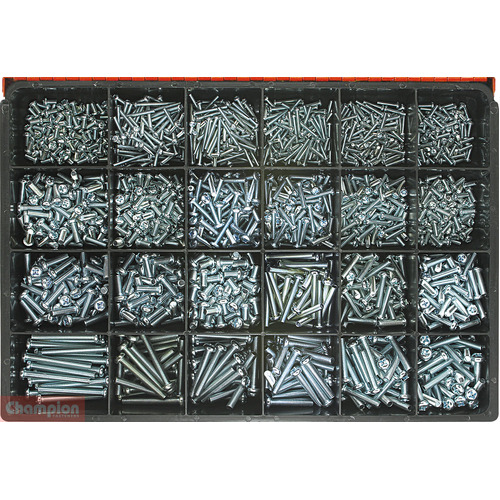 Champion CA2705 Pan Head Phillips Machine Screw Kit, 1785 Pcs