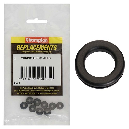Champion C63-1 Wiring Grommet M3 x 7 x 11mm - 8/Pack