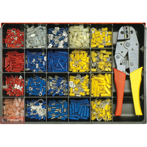 Champion CA2700 Wiring Crimp Terminal Assortment Kit, 700 Pcs