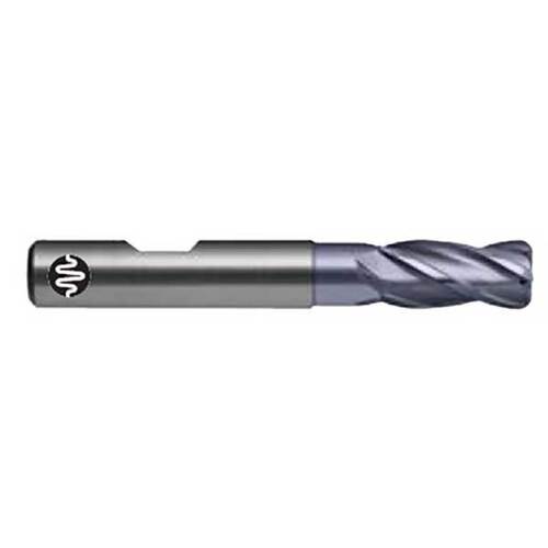 Sutton E5600303 3 x 57mm 4 Flute Ball Nose Endmill 0.3° Carbide AlCrN