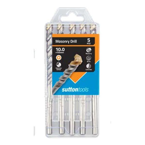 Sutton D6510005 Masonry Drill Bit Single Brick(5,6, 6.5, 8 & 10mm), 5 Pieces