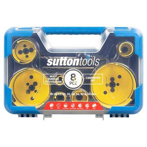 Sutton H127MP6 Multi-Purpose TCT Carpenter Hole Saw Set Pack of 8