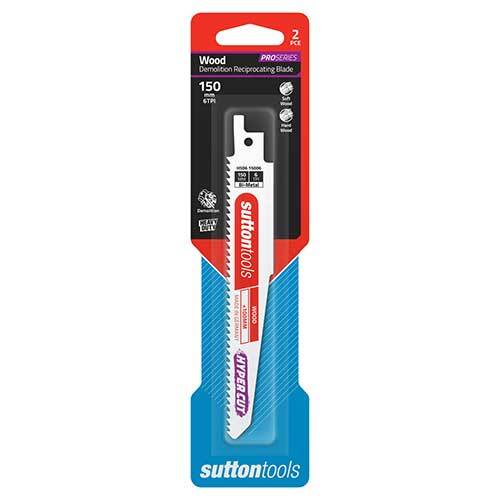 Sutton H50615006 150mm Reciprocating Blade - Wood 6 TPI 2 Pack