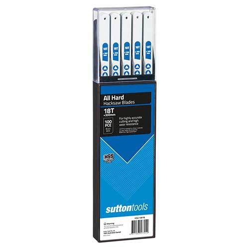 Sutton H3470018 300 mm Hacksaw Blade 18 TPI All Hard HSS Pack of 100