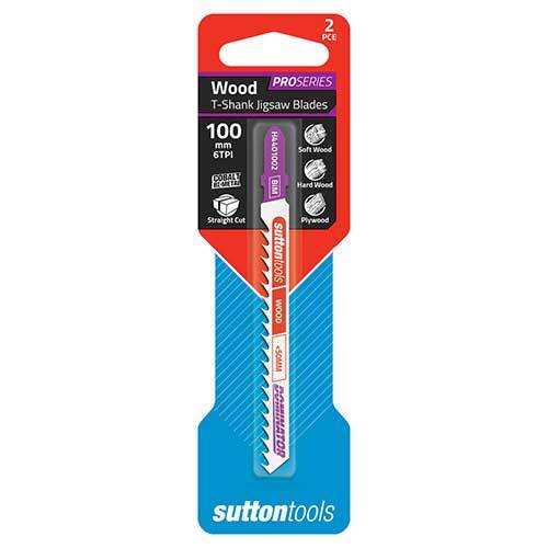 Sutton H4401002 Jigsaw Blade Precision Dominator 100mm 6 TPI 2 Pack