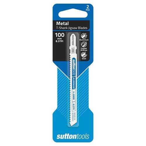Sutton H4531002 Jigsaw Blade Metal Aluminium 100mm 8.5 TPI 2 Pack