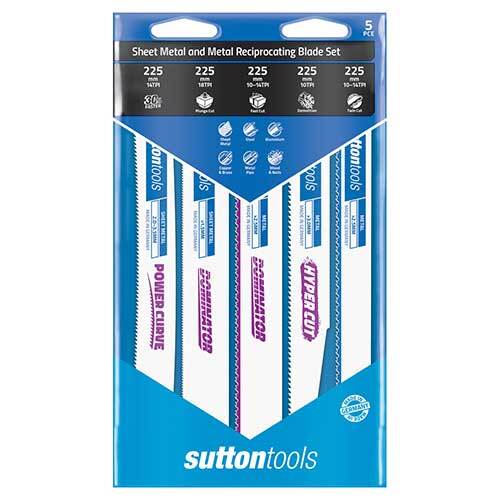 Sutton H5890005 225mm Reciprocating Blade Metal Set 5 Pieces