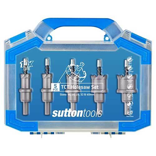 Sutton H1170005 TCT Hole saw 25mm Cutting Depth Set , 5 Pieces