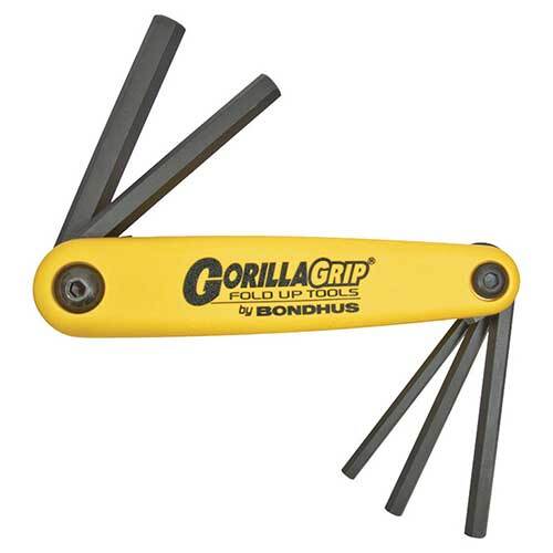 Bondhus BD12585 Hex End Gorilla Grip Fold Up (3/16 - 3/8") 5 Pieces