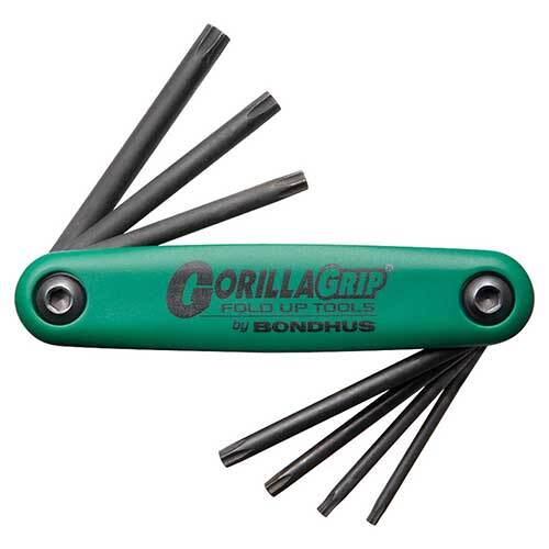 Bondhus BD12636 Tamper Resistant TORX Gorilla Grip Fold Up 7 Pieces