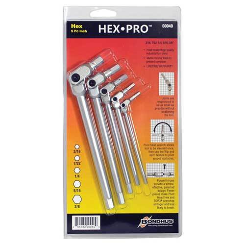 Bondhus BD00040 Torx and Hex Tip Imperial 5 Pieces